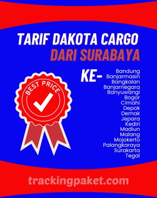 Tarif Dakota Cargo Dari Surabaya