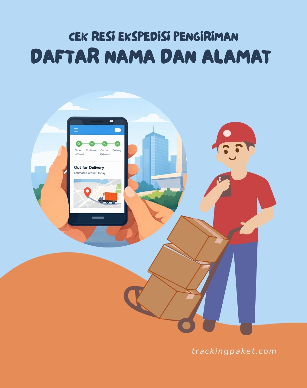 Ilustrasi Cek Resi Pengiriman